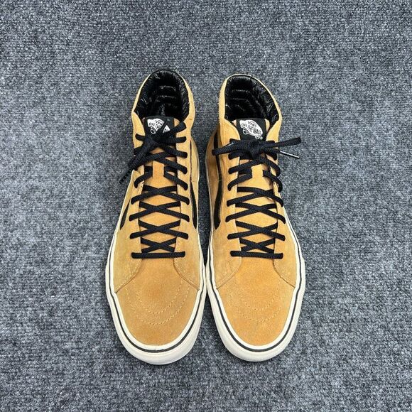 Vans Old Skool Sneakers Men's Size 9.5 Tan Suded Athletic High Top Skate Shoes - Picture 3 of 11